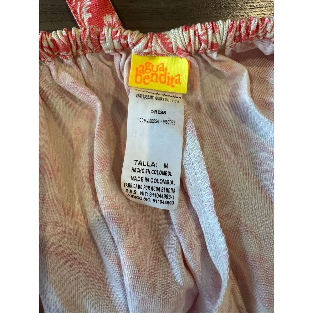 Agua Bendita Gillian Tout Cutout Mini Dress Pink Floral Resort Vacation Medium - Picture 7 of 8